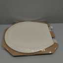 Bemis 500EC Durable Wood Toilet Seat with Easy Clean Hinges, Made in USA, Round, Bone