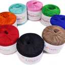 Crochet Thread, Size 10 Mercerized Cotton Lace Yarn Set, 8 Pearl 50g Balls Yarn for Hand Knitting