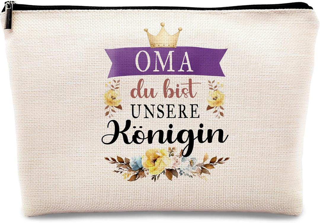 kdqua Oma Gifts Makeup Bag, Grandma Gifts for for Mother's Day from Grandkids Grandson Granddaughter, Grandmother Gift Cosmetic Bags Zipper Pouch Travel Organizer Toiletry Bag