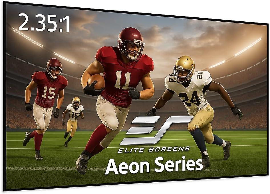 Elite Screens Aeon Series 138-Inch Projector Screen, 2.35:1 8K/4K Ultra HD Ready, Edge-Free Fixed Frame with ISF-Certified CineWhite UHD-B Projection Material for Home Theater, AR138WH2-WIDE
