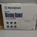 Westinghouse Electric Blanket Full Size, Super Cozy Soft Flannel 80"" x 84"" Heated Blanket with 10 Fast Heating Levels & 1-12 Auto-Off, Machine Washable, ETL&FCC Certification, Charcoal