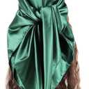 Vabovin Satin Head Scarf for Women Solid Color - Hair Scarves 35 Inch Bandana Headscarf, 4 Pack