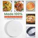 RFAQK Non-Stick 6 Inch Cake Pan with Removable Bottom - Leakproof Springform Pan with 50Pcs Parchment Papers - Perfect for Cakes, Cheesecakes, and Compatible with 3 Qt Instant Pot - Bonus E-Book
