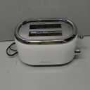 MELLERHOME Retro Toaster 2 Slice, 7 Browning Levels, 3 Functions (Reheat, Defrost, Cancel), Removable Crumb Tray, Under Base Cord Storage, White Toaster Kitchen Appliances