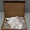 5PCS White Paper Star Lantern with Lights - 12 inch Hanging 3D Christmas Paper Star Lamp 5 Points Foldable Christmas Stars Light with Hollow Design for Home Xmas Wedding