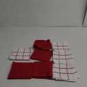 AMOUR INFINI Cotton Kitchen Dish Cloths Set of 8 – Highly Absorbent, Super Soft Premium Terry Cleaning Cloth (12"x12" Inch) Premium Dishcloths for Washing Dishes (Red)