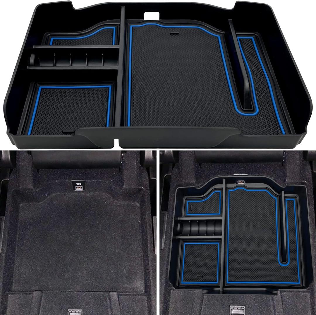 Center Console Organizer fit for Dodge RAM 1500 2500 3500 2025 2024 2023 2022 2021 2020 2019 Accessories Interior Storage Box Armrest Storage Tray (Blue) NOT FIT for 40/20/40 Split Bench Seat
