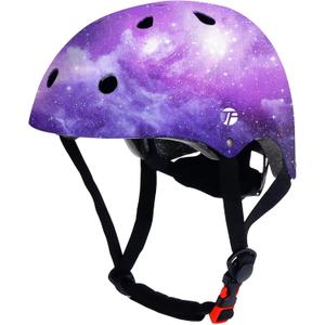 Adjustable Color Gradient Toddler Kids Bike Helmet for 3-5-8-14+Ages Girls Boys.Skateboard Bicycle Toddler Helmet 2-4 Years for Multi-Sports Cycling Scooter Inline Roller Skates Rollerblading (Medium, Cosmos)