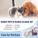 Dog Ear Cleaning SolutionEar Infection Treatment for Dogs & Cats to Mitigate Itching, Inflammation, and Odor for Maintaining Ear Hygiene, with 30 Cotton Swabs, 4 oz