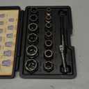 Bolt Extractor Kit 15 Pieces Heavy Duty Tool with 3/8 Inch Adapter, Easy Out Bolt Extractor Set & Lug Nut Remover for Rusted, Frozen, Corroded, Rounded, Damaged Nut Screws & Bolts.