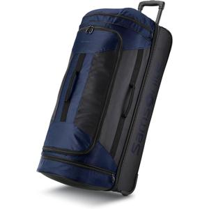 Samsonite Andante 2 Wheeled Duffel Bag 32-Inch Durable Rolling Luggage with Inline Skate Wheels, Push-Button Handle & Spacious Compartments Travel-Friendly and Lightweight- Navy/Black