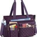 SDYSM Teacher Tote Bag 15.6 inch Laptop Bag Work Bags for Women Nurse Tote Professional Computer Messenger Shoulder Bags Laptop Briefcase for Office, College, Nursing, Purple