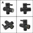Brass Faucet Adapter Diverter Valve, Faucet Sink Aerator Adaptor to Garden Hose Connector for Kitchen Bathroom Washing (Black, F22-A)