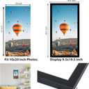 JCJMY 10x20 Picture Frame Black for Photo and Poster, Horizontal and Vertical Formats for Wall Hanging, 10 x 20 Wall Gallery Frame for Photos