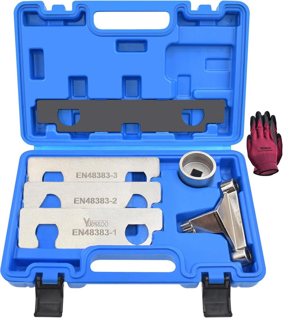 Camshaft Retaining and Alignment Timing Tool Kit, Compatible with GM GMC Cadillac Buick Pontiac Chevrolet 2.8 2.9 3.0 3.2 3.5 3.6 3.7 4.2 Engine, Replace J-44221 EN-48383 EN-46105 EN-46106 EN-46111
