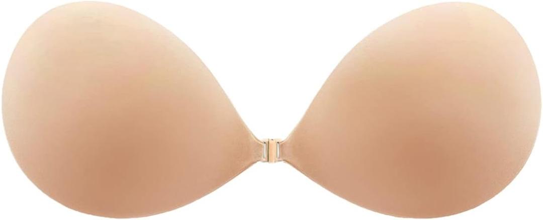 MITALOO Adhesive Bra Invisible Sticky Strapless Push up Backless Reusable Silicone Covering Nipple Bras, C Cup