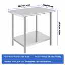 OSTBA Stainless Steel Prep Table 24 x 36 Inches with Casters