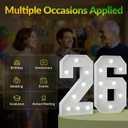 JoyMuse 2.3FT 26 Marquee Numbers, 26 Light up Numbers 26th Birthday Decorations for Birthday Party Anniversary Backdrop