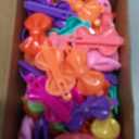 WILLBOND 100 Pieces Girls Hair Barrettes Self Hinge Plastic Clip Toddler Kids Baby 80s 90s Clip Colorful Cute Cartoon Hair Pin Accessories(Bow)