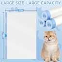 2 x 60 Count Cat Litter Box Liners, Heavy Duty for Self Cleaning Litter Box1113 (blue-white1.1)