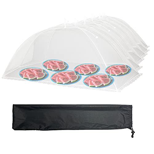 Simply Genius 6 Pack Extra Large Food Tent 3- 9x24 Pop-Up Food Tents - Mesh Food Covers for Outdoors - Reusable and Collapsible Food Net