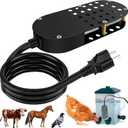 Chicken Waterer Heater, 250W Submersible Poultry Waterer Heater Bird Bath Heater, Thermostatic Control Chicken Waterer Deicer Ice Melter for Bird Duck Goose Cow to Drink Warm Water