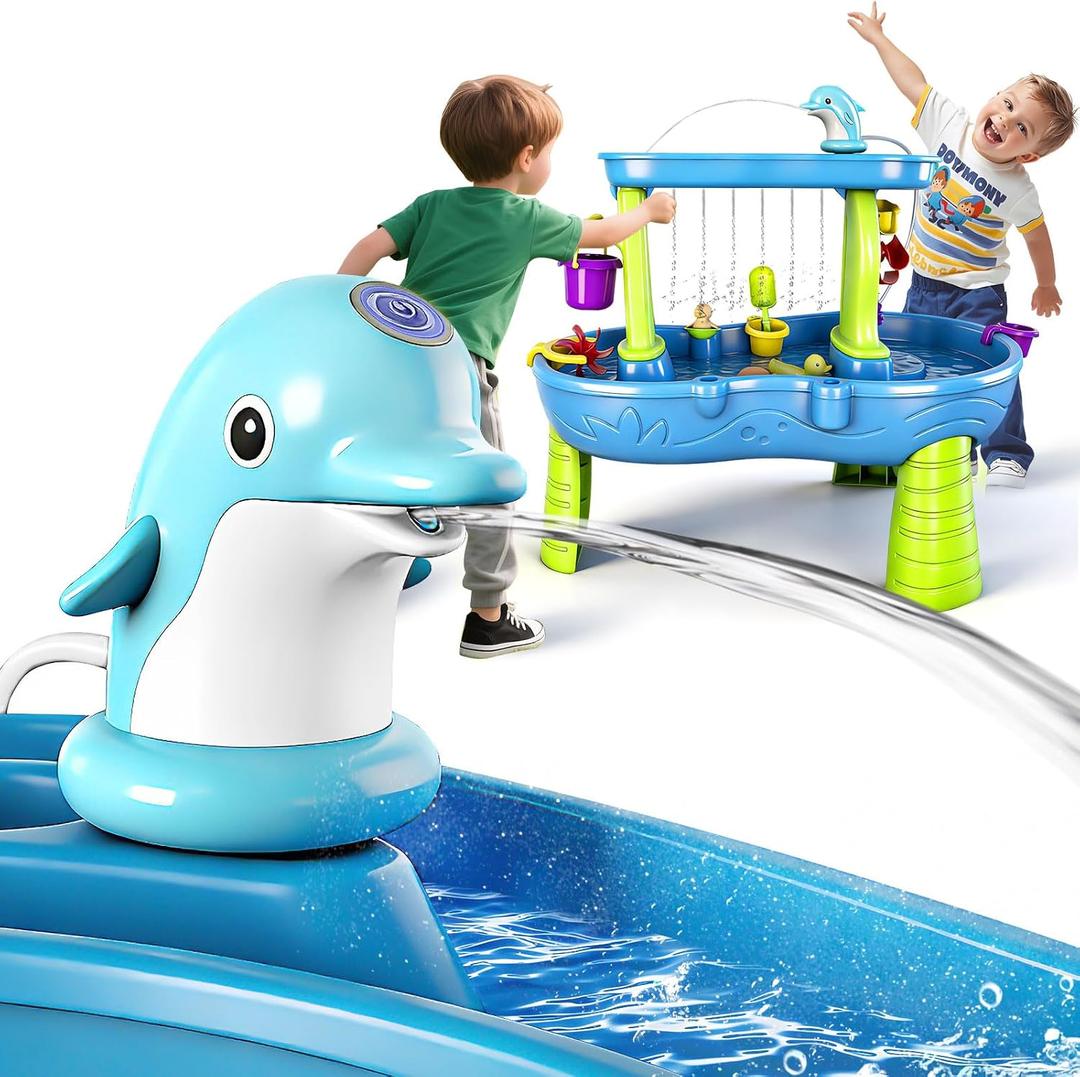 Wireless Water Table Pump, Ultra Quiet Water Pump for Water Table, Outdoor Water Game Toys for Kids, Splash Pond Water Table Accessories, Rechargeable