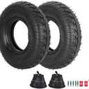 2.80/2.50-4 Tire Inner Tube,RUTU 2.80-4 E300 Scooter Tires and Tubes 2 Pack for Hand Truck Garden Cart Dolly Electric Trike
