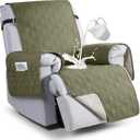 VANSOFY 100% Waterproof Recliner Chair Covers, Recliner Cover Non-Slip Dog Chair Cover Furniture Protector Washable Slipcover with Pocket, Elastic Straps for Pets, Dogs(Olive Green, 30")