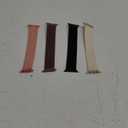 4 Pack Stretchy Nylon Solo Loop Bands Compatible with Apple Watch 49mm 46mm 45mm 44mm 42mm 41mm 40mm 38mm, Elastic Sport Strap for iWatch Ultra/2 Series 10 9 8 7 SE 6 5 4 3 2 1 women (Black/Starlight/Nude Pink/Smoke Violet)