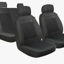 Dickies 43645 Peterson Black Vegan Leather Front & Rear Seat Covers, 3-Piece Full Vehicle Protection, Built for Satisfaction