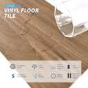 Art3d 12-Pack 18 Sq.ft Peel and Stick Floor Tiles Vinyl Plank Flooring Wood Look, Adhesive and Waterproof Tile Sticker for Bedroom, Living Room, Kitchen,RV in Ashtree