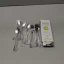 E-far Toddler Forks and Spoons Set, 10-Piece Stainless Steel Toddler Utensils Kids Safe Silverware for Self Feeding, Healthy & Non-Toxic, Dishwasher Safe