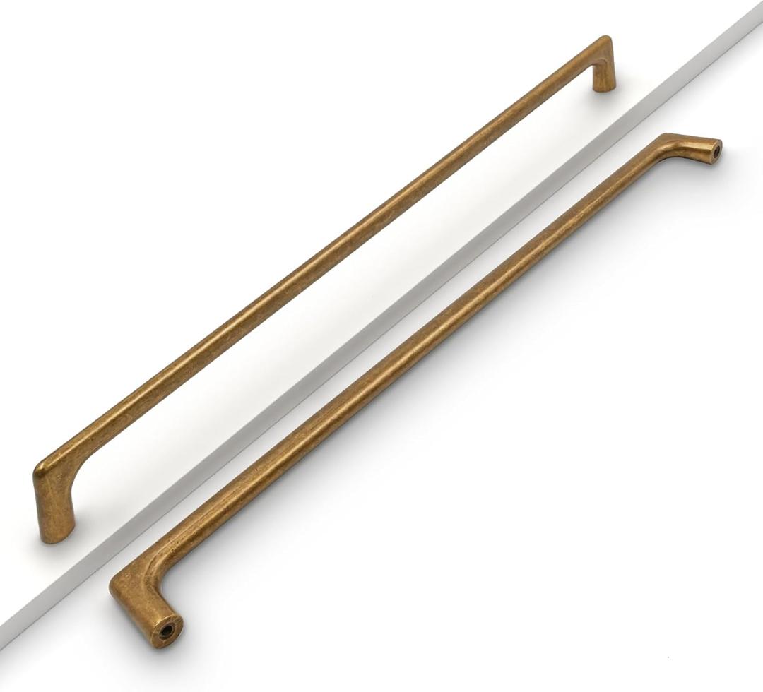 Coinkoly 6 Pack 12-3/5"(320mm) Vintage Antique Brass Cabinet Pulls Kitchen Cabinet Handles Bronze Drawer Dresser Handle Cupboard Hardware for Cabinets