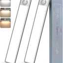 2 Pack Motion Sensor Under Cabinet Lights Wireless, 9.8 Inches Under Counter Light for Kitchen, Rechargeable LED Under Cabinet Lighting, Dimmable Closet Lights Motion Sensored