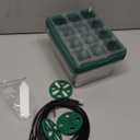 MIXC Seed Starter Kit with Grow Light, Elevated Seedling Tray Kit with Adjustable Humidity Dome and Clear Cell Tray, 12 Full Spectrum Led Beads for Seed Starting Greenhouse, 4 Pack, Green