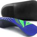 Plantar Fasciitis Insoles, 3/4 Length Arch Support Insoles for Women and Men, Shoe Inserts for Flat Feet, Over-Pronation, Heel Pain Relief, Orthotic Insoles with High Arch for Running, Work Boots, M (M | Men's 6.5-8.5, Women's 7.5-9.5)