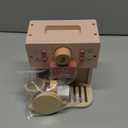 Airlab Kids Coffee Playset Toy Coffee Maker Set for Toddler Wooden Kitchen Accessories Pretend Play for Girls Boys Ages Birthday Gifts Pink