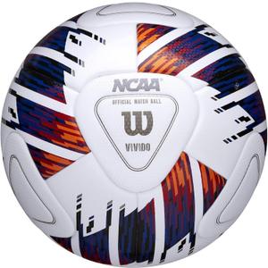 WILSON NCAA Vivido Soccer Ball - Size 5, White/Purple/Orange