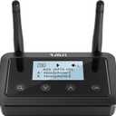 1Mii B03+ Bluetooth Transmitter Receiver for TV Home Stereo, Long Range Bluetooth 5.3 Adapter for TV Audio with Screen, aptX Low Latency & HD & AD, Optical RCA AUX 3.5mm Inputs/Outputs (Black)