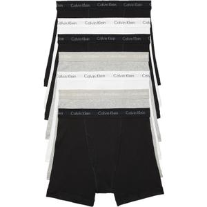 Calvin Klein Men's Cotton Classics 7-Pack Boxer Brief (Medium, 3 Black, 2 Grey Heather, 2 White)