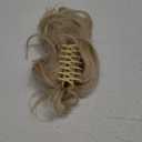 Claw Clip Short Ponytail Messy Bun Hair Piece Bendable Hair Branch Extensions Fluffy Wavy Curly Synthetic Versatile Cream Blonde Hairpieces