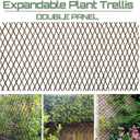 Sumery Nature Willow Trellis Expandable Plant Support Plant Climbing Lattices Trellis Willow Expandable Trellis Fence for Climbing Plants Support 36x92 Inch,Double Panel (2, Willow Wicker Fence)