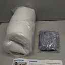 Gray U-Shaped Reading Pillow, 23.6 x 21.7 in Lap Support Pillow with Adjustable Strap, Crescent Design, PP Cotton Filling, Reading, Gaming, Arm, Back Support