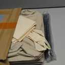 Lifewit Double Laundry Hamper with Lid and Removable Laundry Bags, Large Collapsible 2 Dividers Dirty Clothes Basket with Handles for Bedroom Laundry Room Closet Bathroom College, 155L Beige