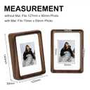 Wooden Small Picture Frames 3.5x5 inch, with Mat to fit Photo 5x7cm, Natural Walnut Wood 5x3.5 inch Photo Frames, Home Decor Tabletop Mini Photo Picture Frame (Walnut)