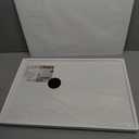 Veeloim Stone Bath Mat Diatomaceous Earth Shower Mat Non-Slip Super Absorbent Diatomite Stone Bath Mats for Bathroom Floor Quick Drying Natural Easy to Clean(23.6''×15.4" White)