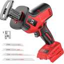 Cordless Brushless Reciprocating Saw, Compatible with Milwaukee 18V Batteries, Tool-Free Blade Change, Includes 4 Saw Blades for Wood, Metal & PVC Cutting (Tool Only)