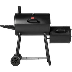 Char-GrillerSmokin Pro Charcoal Grill and Offset Smoker with Side Fire Box, Dual Damper Control, Chrome Plated Steel Warming Rack, 1,130 Cooking Square Inches in Black, Model CG30044223