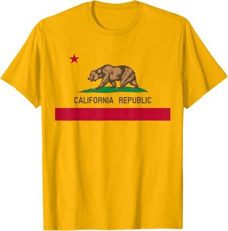 California Republic Flag Shirt Men Women Kids Toddler T-Shirt S